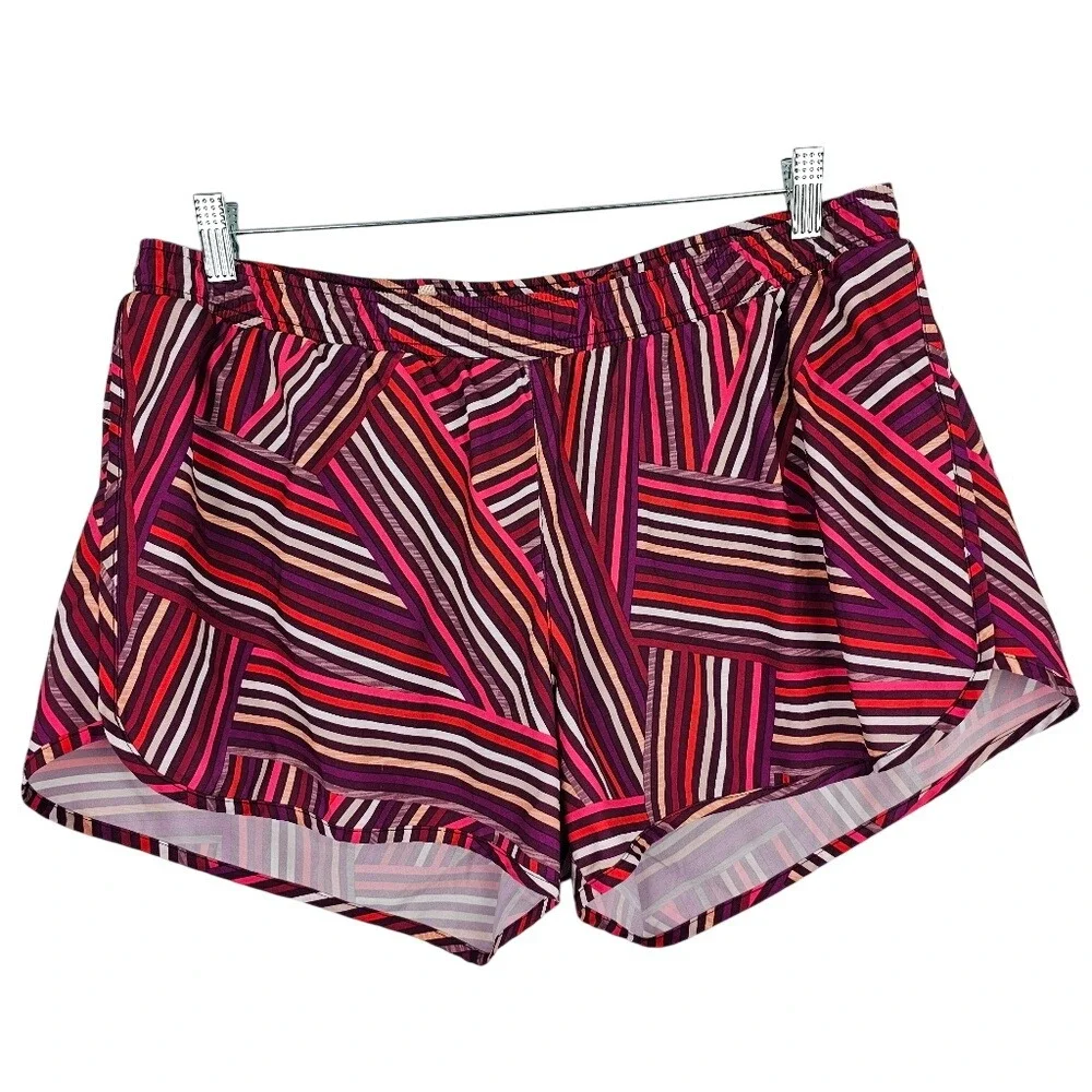 Old‎ Navy Shorts Lined Striped Red Pink White Women's Size Large